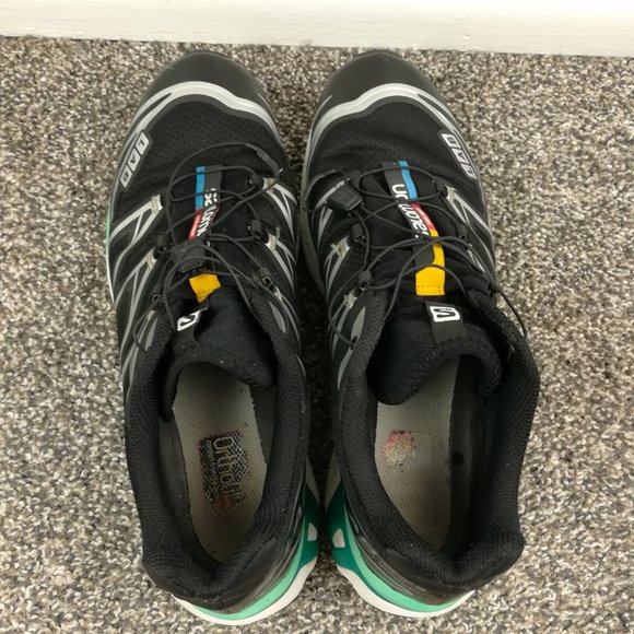Salomon XT-6 Advanced S/LAB Black White Mint Leaf Teal Green sz 11.5 413170 - Picture 6 of 8